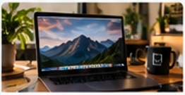 Laptop displaying the LuisAlvarez3.com Hostinger dashboard on a home office desk